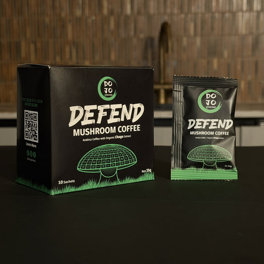 DOJO Defend mushroom coffee box — Chaga blend