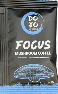 DOJO Focus single-serve mushroom coffee sachet