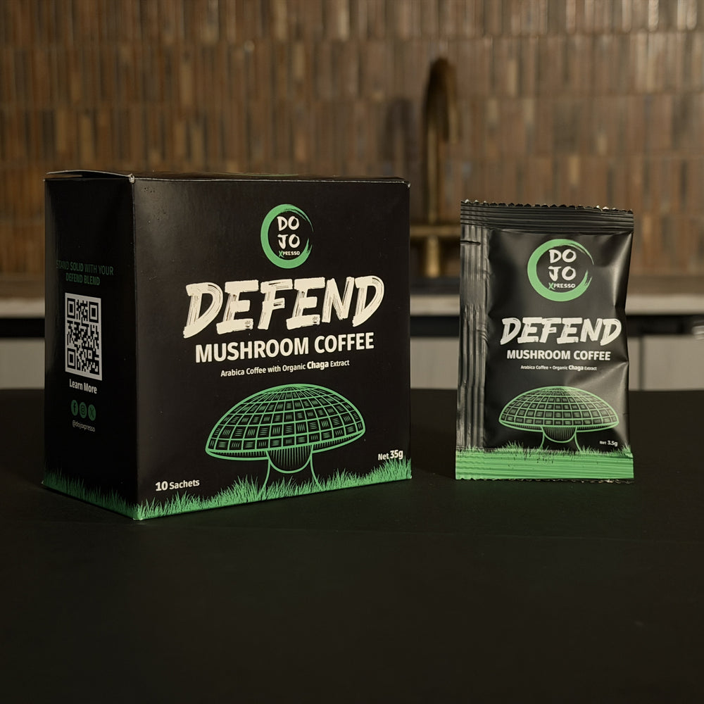 DOJO Defend mushroom coffee box — Chaga blend