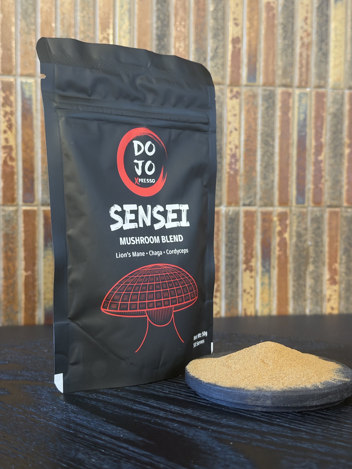 DOJO Sensei mushroom drink blend, 50g pouch